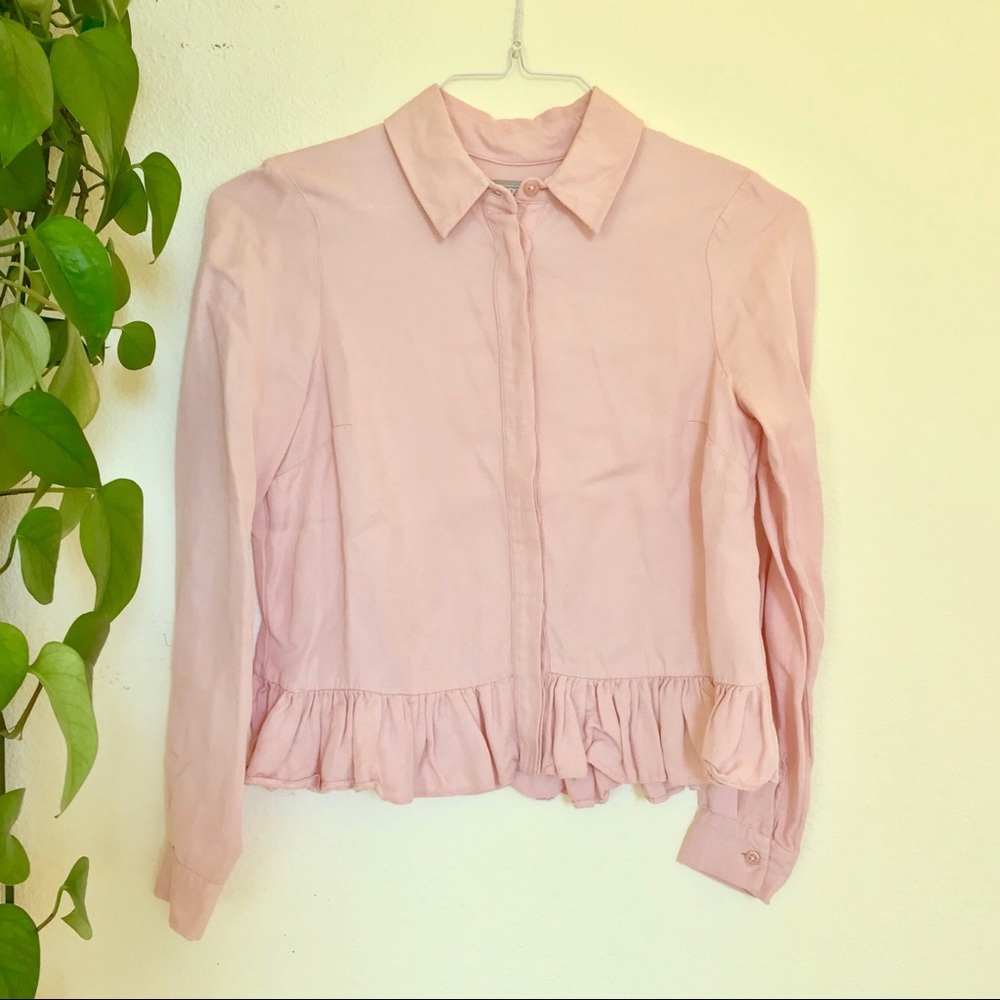 Ruffle button-up top - Picture 2 of 4